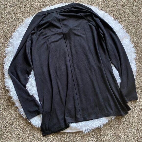 Banana Republic Vneck Knit Top Blue Womens Size Large - Picture 2 of 8